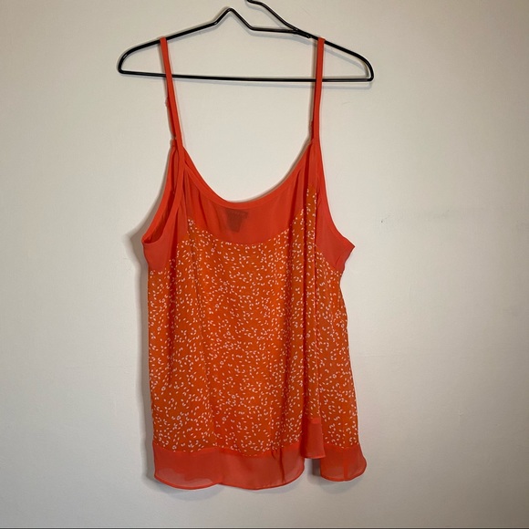✨torrid coral diamond print chiffon tank top✨ - Picture 4 of 7